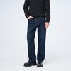 Giovanni Valentino Men's Dark Blue Fleece-Lined Straight Jeans