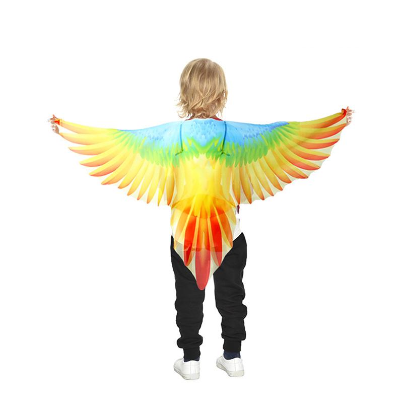 Bird-Costume-Parrot-Wings For Kids With Bird Headbands Boys Girls Eagle Dress-Up Cape Halloween Party Favors Gifts
