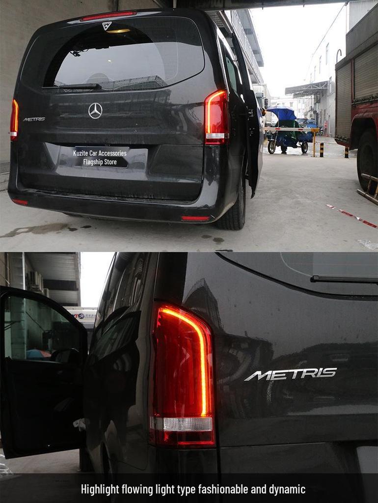 LED Tail Light Assembly for Mercedes-Benz V-Class: Daytime Running, Sequential Turn, Reversing, and Brake Lights