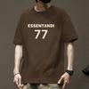 Cotton Short Sleeved T-shirt Men's Summer Trendy Printed Round Neck Shirt Loose Trendy Breathable T-shirts