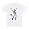 Christina Aguilera Signature For Fans White T-Shirt Cotton