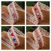 10 Yards 25mm Blumenherz Besticktes Spitzenband mit Wellenkante für Kleidung Nähen DIY Haarschleifen Hut Dekoration Bastelzubehör