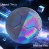 Size 5 Luminous Reflective Football: Machine-Stitched PU, Wear-Resistant, Ideal for Training and Matches