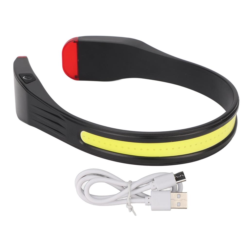 LED Headlamp Lightweight Soft Red Light IPX4 Waterproof Comfortable Portable COB Head Light for