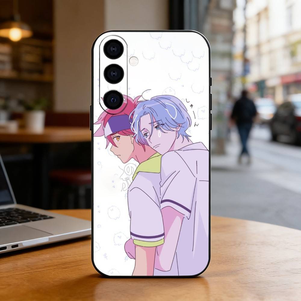 S-SK8 ANime the InfinityS Phone Case Black Silicone Soft For Samsung Galaxy A73,A72,A71,A70,A53,A52,A51