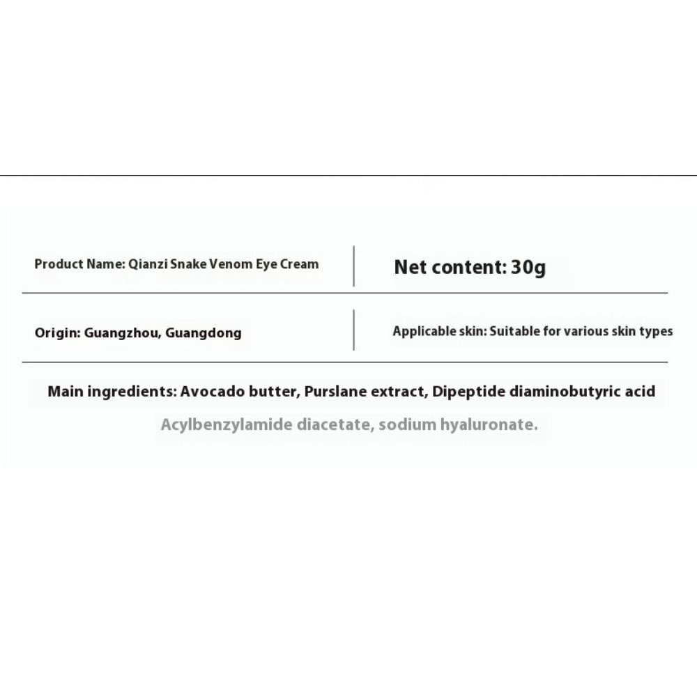 Oční krém s extraktem z hadího jedu, péče o pleť očí, oční vaky, tmavé kruhy pod očima, jemné vrásky