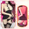 Sex Underwear Pure Desire Style Black Neck Close Waist Thin Hip Skirt Qqny Abstinence