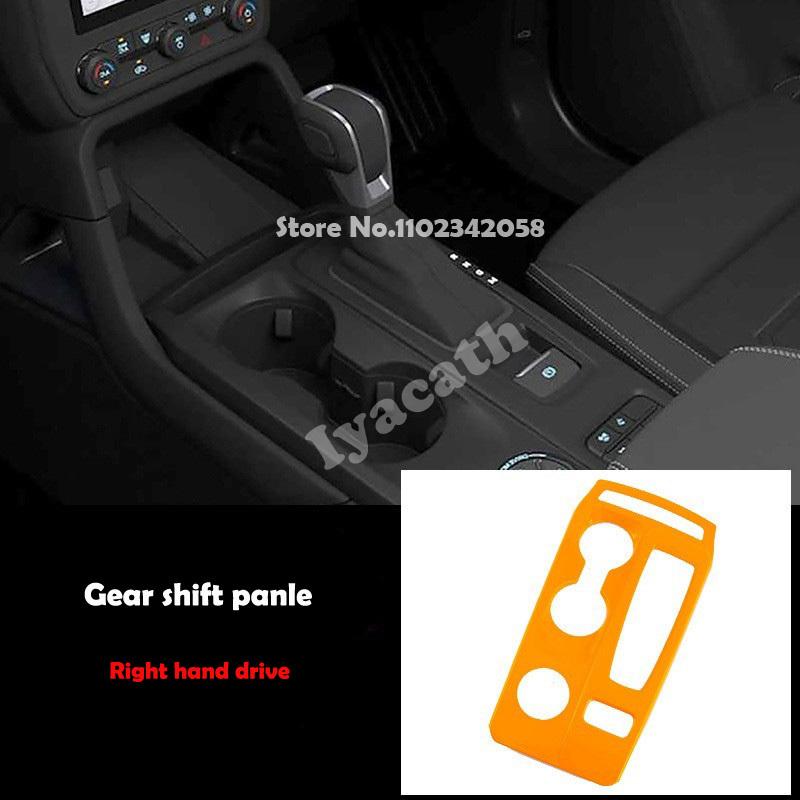 LHD RHD For Ford Ranger Wildtrak T9   2024 ABS yellow gear shift panle steering wheel Central Screen trument cover
