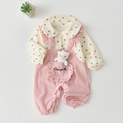 Infant Long Sleeve Two-Piece Look Romper - Spring/Autumn
