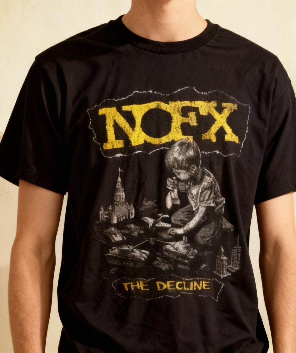 NOFX The Decline Children Funny Black Unisex T-shirt Size S-5XL NWT L