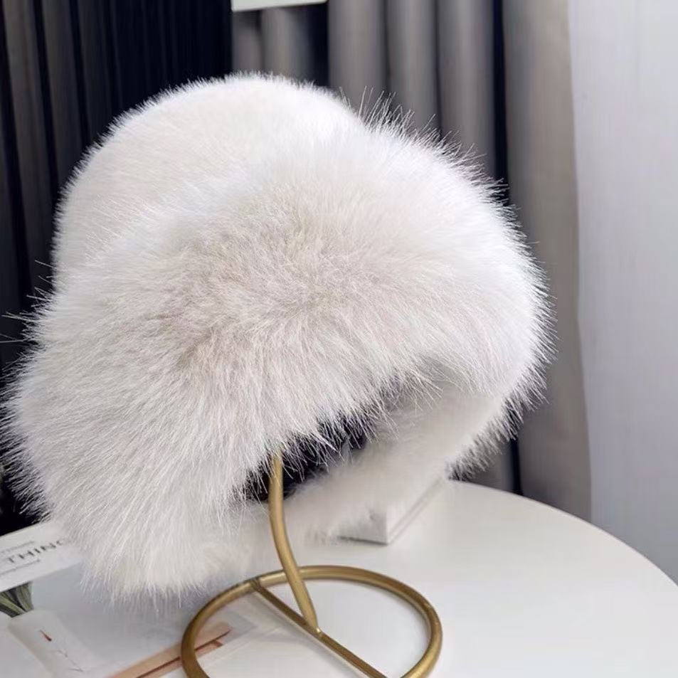 Neue High-End-Plüschmütze für großen Kopfumfang, winterlich warme, flauschige Mütze