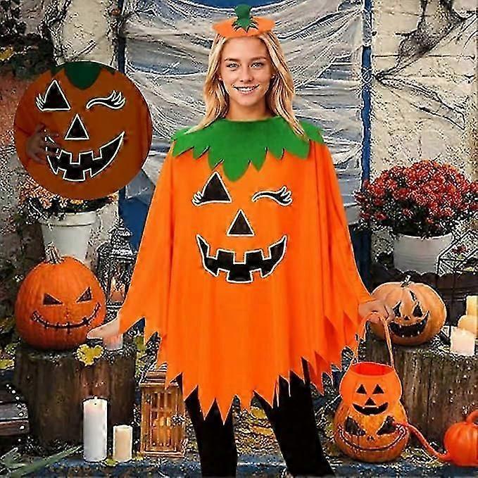 Disfraz De Halloween Para Mujer, Cosplay, Capa De Calabaza, Divertido Juego De Fiesta Con, 3 Unidades, Disfraz De Calabaza Para Carnaval