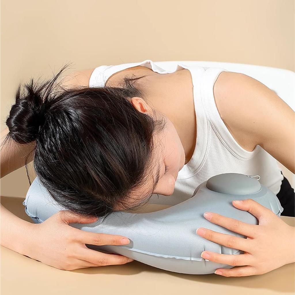 Almohada cervical Cluoling, portátil, de aire, inflable, ligera, para viajes