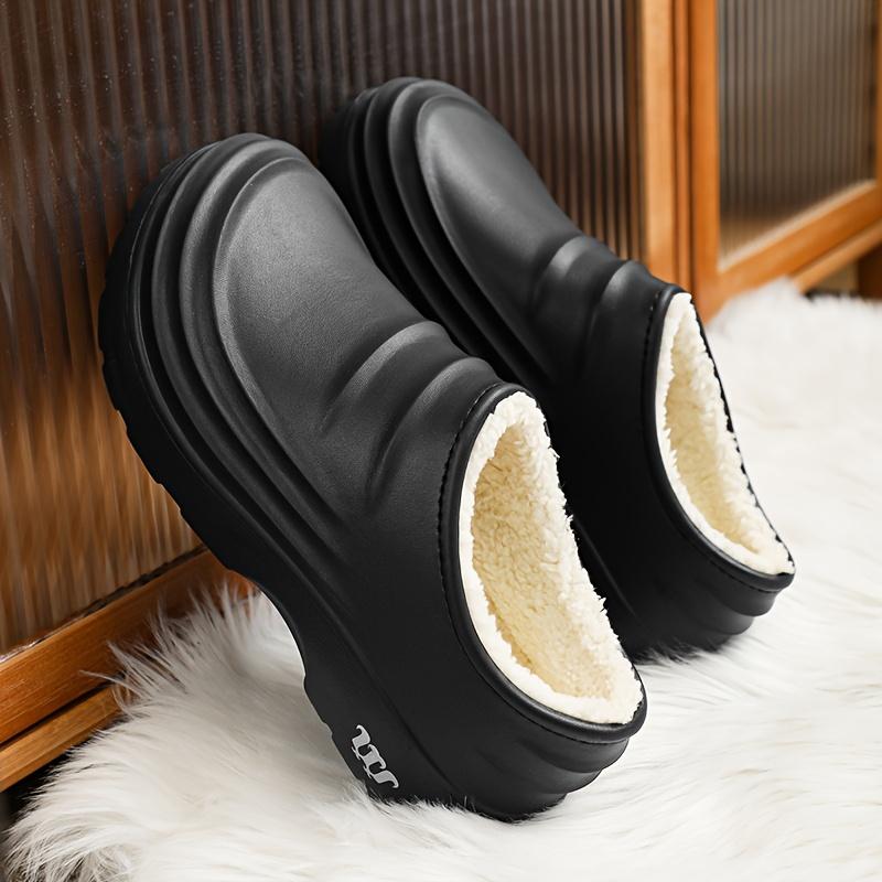 Men Winter Warm Home Shoes Waterproof Garden Shoes Indoor Slip On Concise Shoes for Men