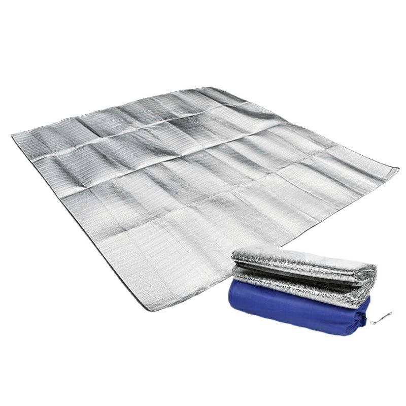 Thickened Double-Sided Aluminum Foil Moisture-Proof Outdoor Picnic Mat – Suitable for Single/Double/Multiple Persons Camping and Sleeping.