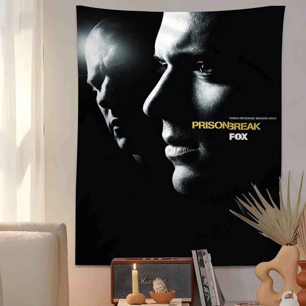 Prison Break Classic TV Series Anime Tapestry Hippie Flower Wall Carpets Dorm Decor Wall Hanging Home Decor