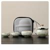 Ru Kiln One Pot Three Cups Outdoor Camping Travel Tea Set Portable Bag Teapot Teacups for One Person Use Fast Guest Cups