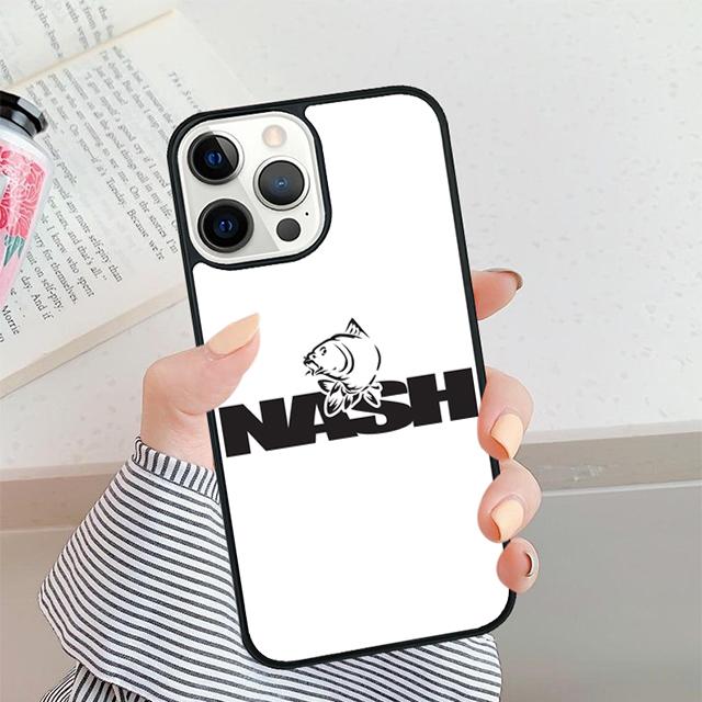 Nash Fishing Logo Phone Case For iPhone 17 Air 16 16e 15 14 plus 11 12 13 Pro max Soft Bumper Shell Cover coque