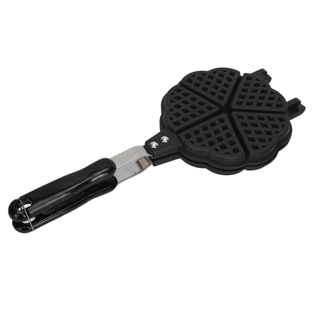 5.9in Waffle Maker Pan Aluminum Alloy Plastic Easy To Clean Mini Waffle Maker for Waffles Sandwich