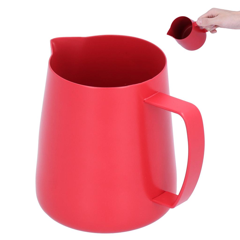 400ml Milk Frothing Pitcher 304 Stainless Steel Coffee Latte Art Cup Mug Supply Red
