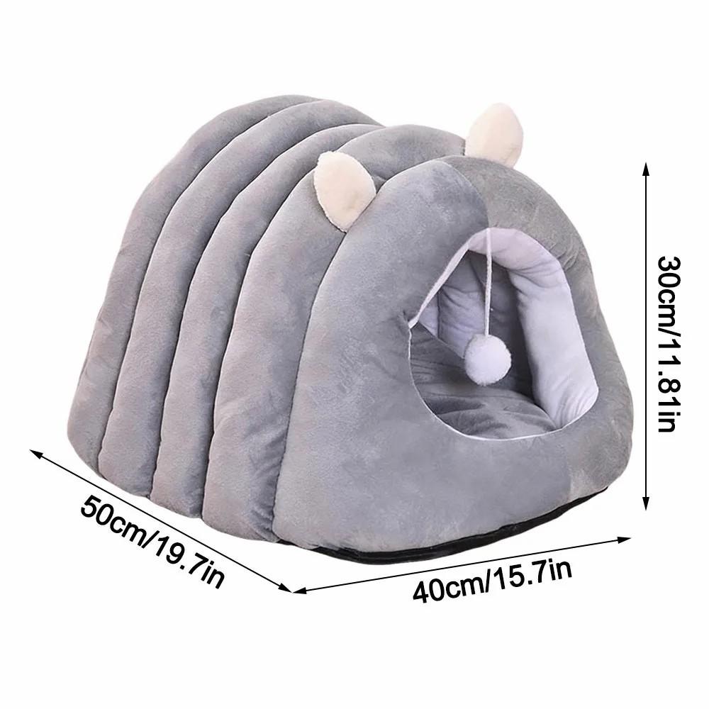 3D Pumpkin Pet House Semi-Enclosed Removable Bottom Non-Slip Soft Pp Cotton Warm Cat Villa Autumn And Winter Small Dog Kennel