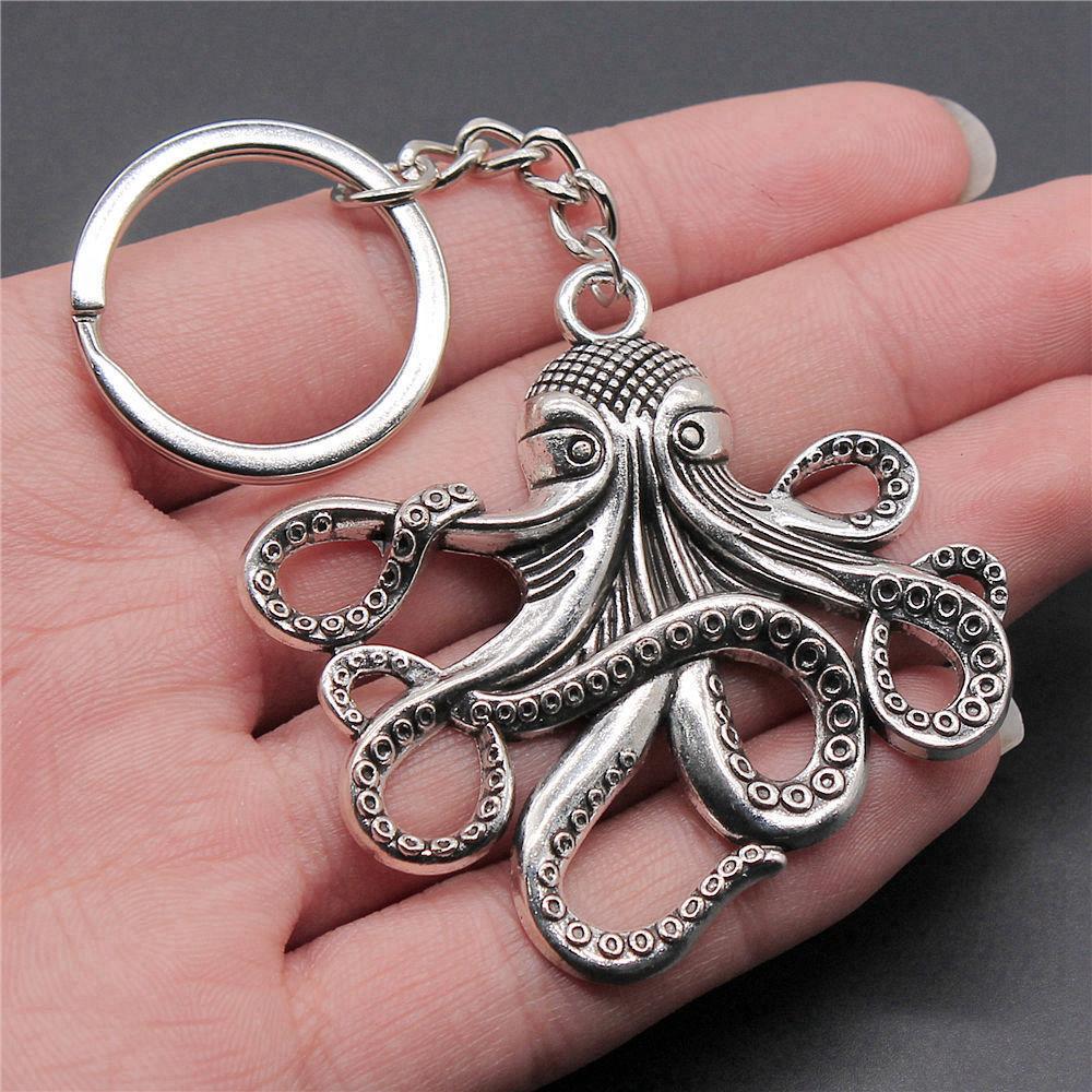 Seahorse Octopus Mermaid Underwater Keychain for Kids Handmade Bohemian Anniversary Gift Minimalist Phone Charm