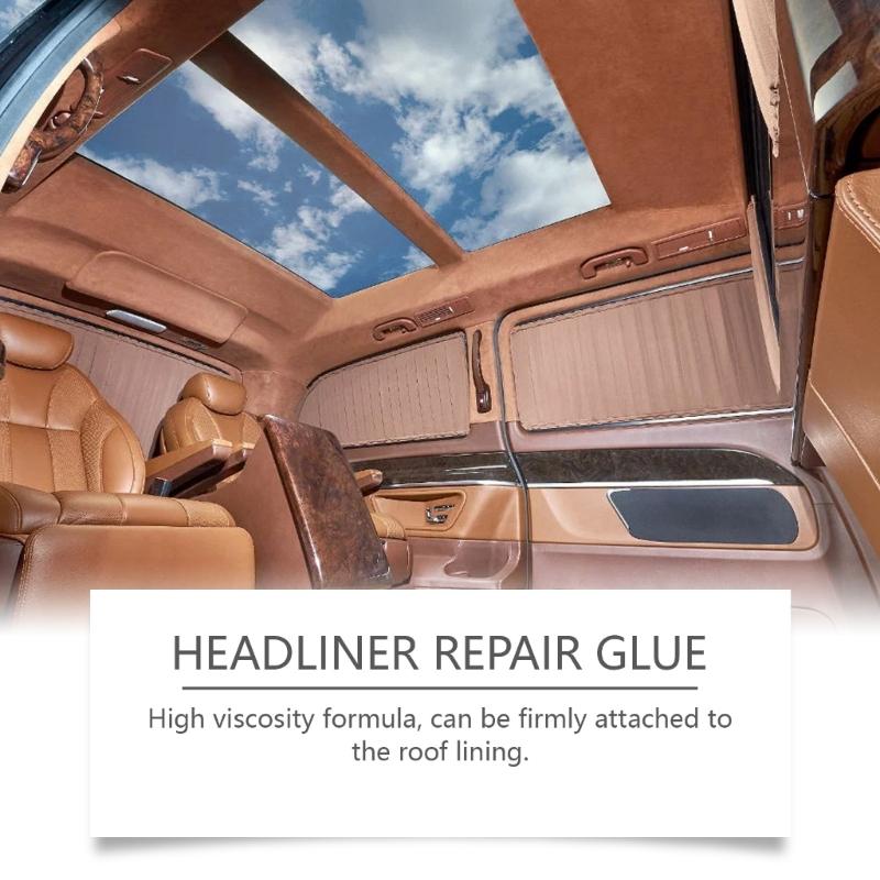 Headliners Repair Glues 125ml, Car Roof Liner Quick Dry Repair Adhesive Glues, Car Roof Fabric Adhesive