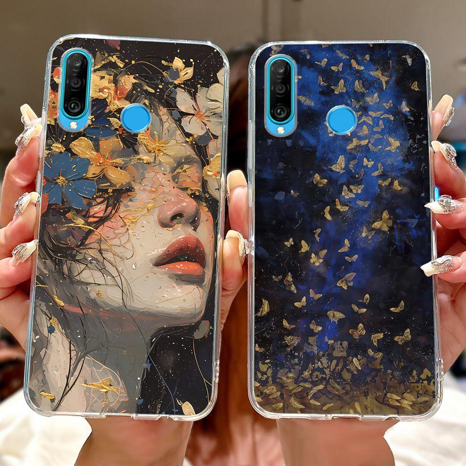 For Huawei P30 Lite P 30 P30 Pro Cool Dragon Tiger Painting Phone Case For Huawei P30 P30Pro P30lite Soft Silicone TPU Cases