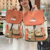 New High-value Japanese Ins Fresh and Sweet Contrasting Color Backpack Junior High School Students Lightweight Travel Mountaineering Backpack