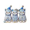 Zinc Zinc Alloy Animal Brooch Rhinestone Cartoon Pin Festive Christmas Cat Brooch  Unisex