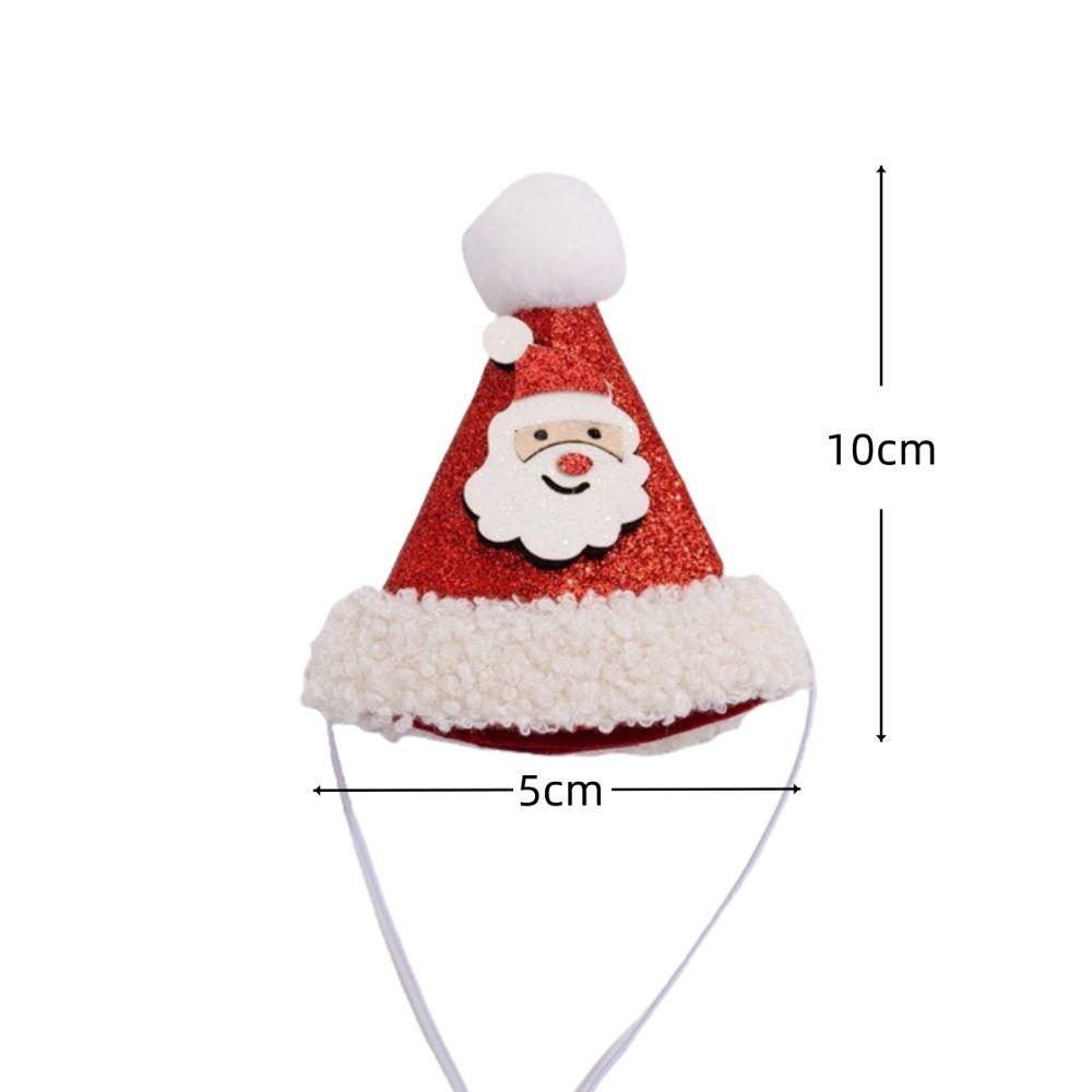 New Christmas Cat Hat Red Autumn Winter Xmas Cat Custom Decorative Cute Cartoon Pets Dress Up Supplies for Dogs
