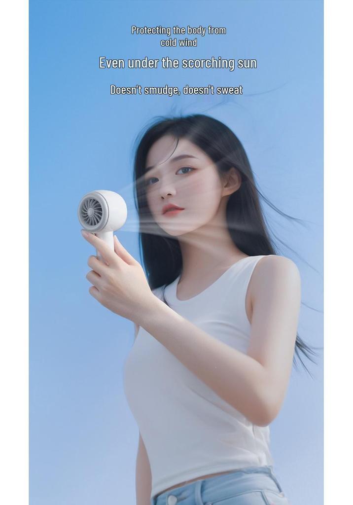 2026 Portable USB Rechargeable Handheld Mini Hurricane Fan with Digital Display