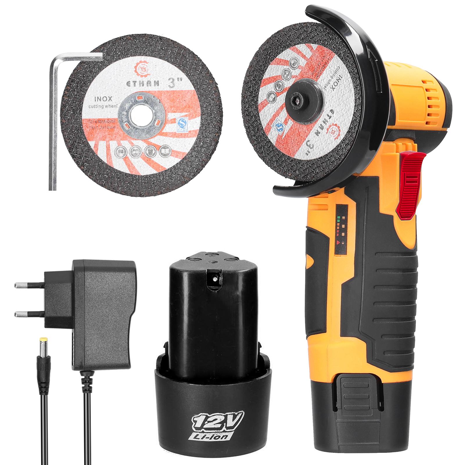 

Электрический шлифовальный инструмент, 19500 об/мин, многофункциональный мини-шлифовальный станок, ручной резак для резки, полировки EU Plug 2pcs batteries разноцветный