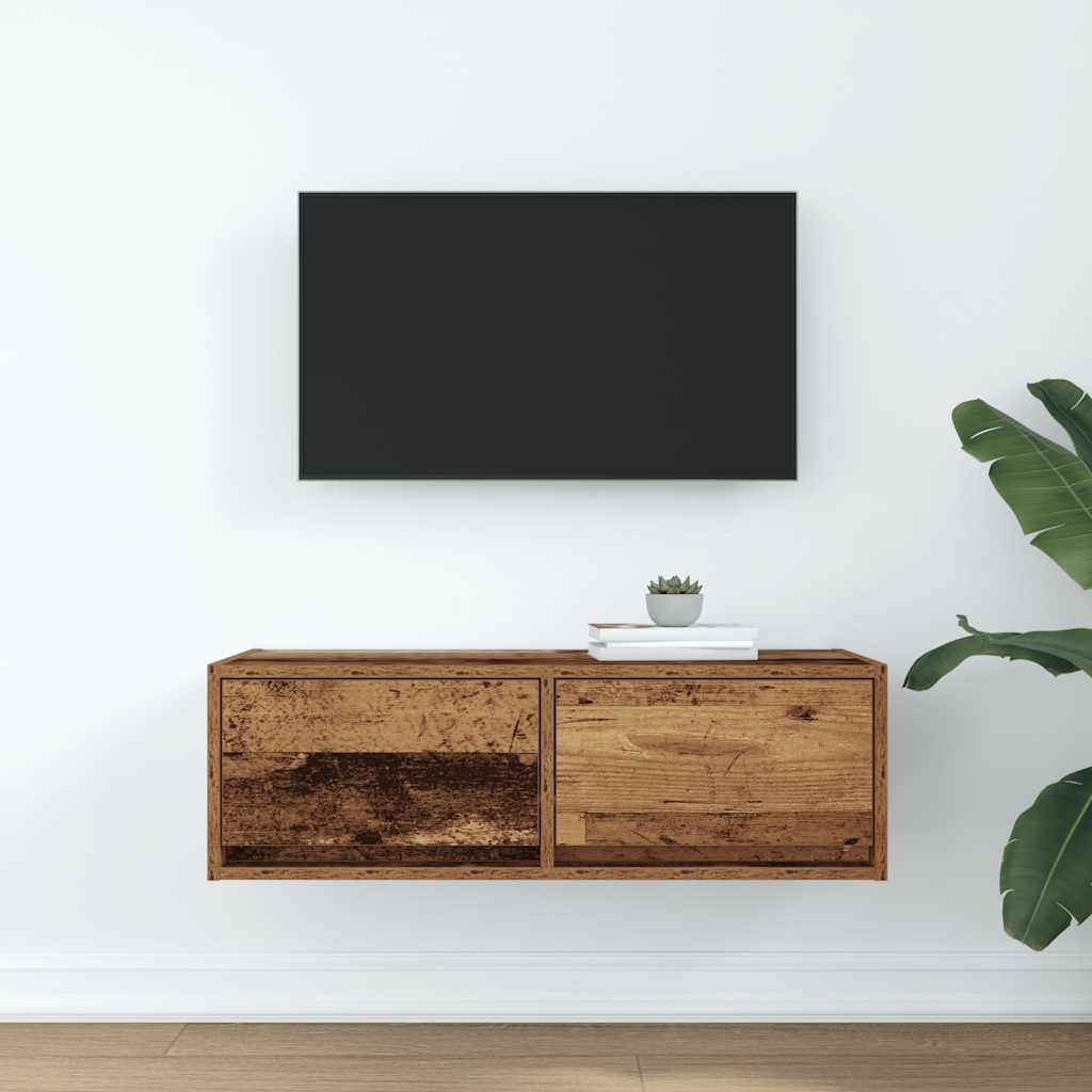 TV Cabinet with Rustic Wood Look 80 x 31 x 25.5 cm Particleboard