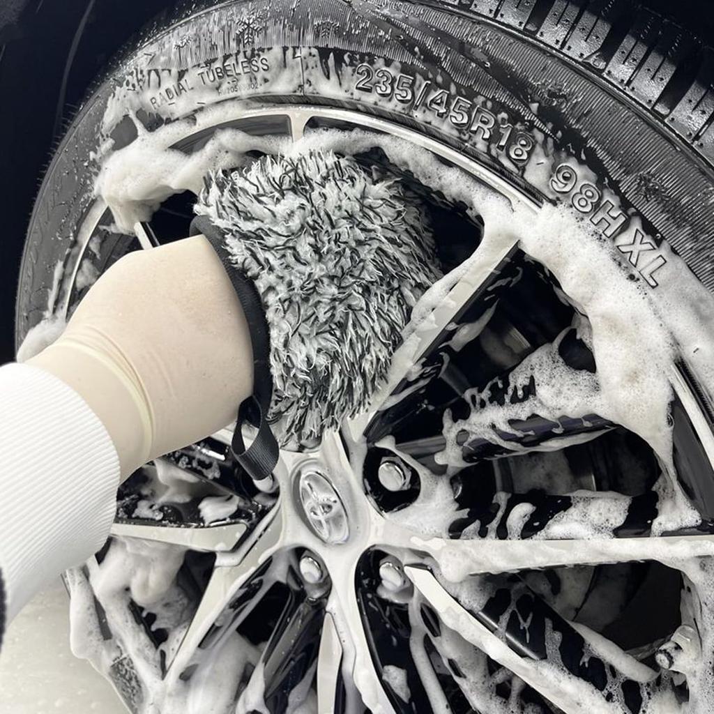 HUIKKJP Car Wash Mitt, Wheel Mitt, Car Wash Gloves, Microfiber, Multifunctional Car Wash Mitt,