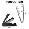 Texture Comb for Men, Voluminous Wide Tooth Comb for Fluffy & Textured Hairstyles, Gray