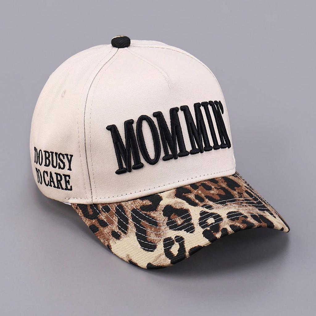 1 Stück Mommin Trucker-Kappe für Damen, bestickte Mama-Baseballkappe, verstellbare Leinwand-Vintage-Kappe für Freizeitkleidung
