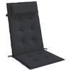 High Back Chair Cushions 6 Pcs Black Oxford Fabric