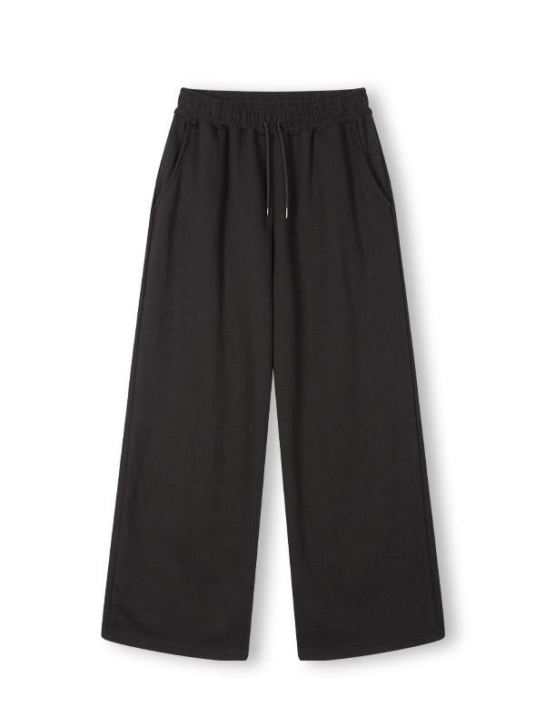 TOPBOY Comfort Easy Elastic Waist Wide Training Pants Black