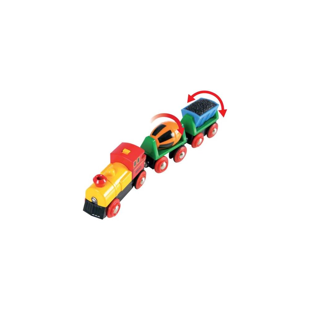 BRIO Battery Powered Action Train 33319 Wooden Toy for Ages 3 and Up Educational Gift for Birthdays and Christmas