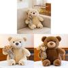 Plush Bear Toy With Floral Hat For Romantic Gift And Kids Play