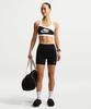 One High-Waisted 5-Inch Biker Shorts W - Black:White / Io0810-010