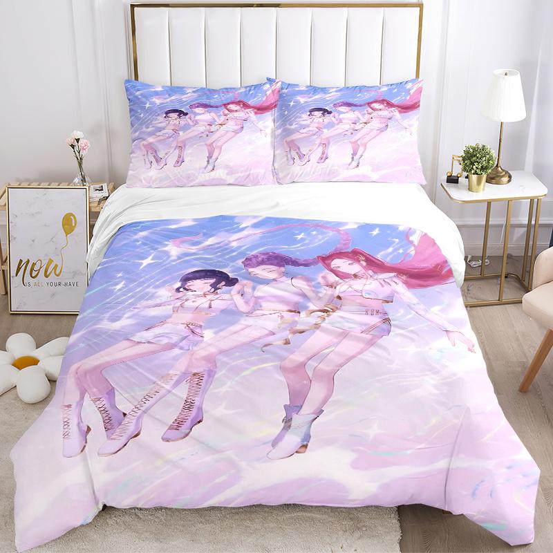 3pcs K-pop Girls Home Bedding Set-Universal Three-Piece Suit for Bedroom, Guest Room, Living Room, Hotel Decorations, Festive Gift, Suitable