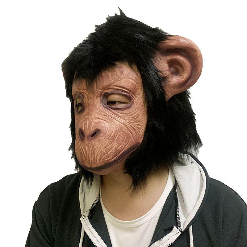 Lustige Internet-Promi-Streichmaske, Live-Streaming-Requisite, Halloween-Latex-Gorilla-Kopfbedeckung, gleicher Stil wie Deng Chao's