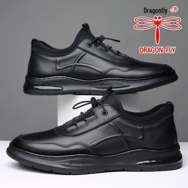 Dragonfly Men's Lightweight Air Cushion Leather Running Shoes