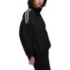 Adidas Originals Trefoil Stripe Stand Collar Jacket Women Outerwear Black HN4496