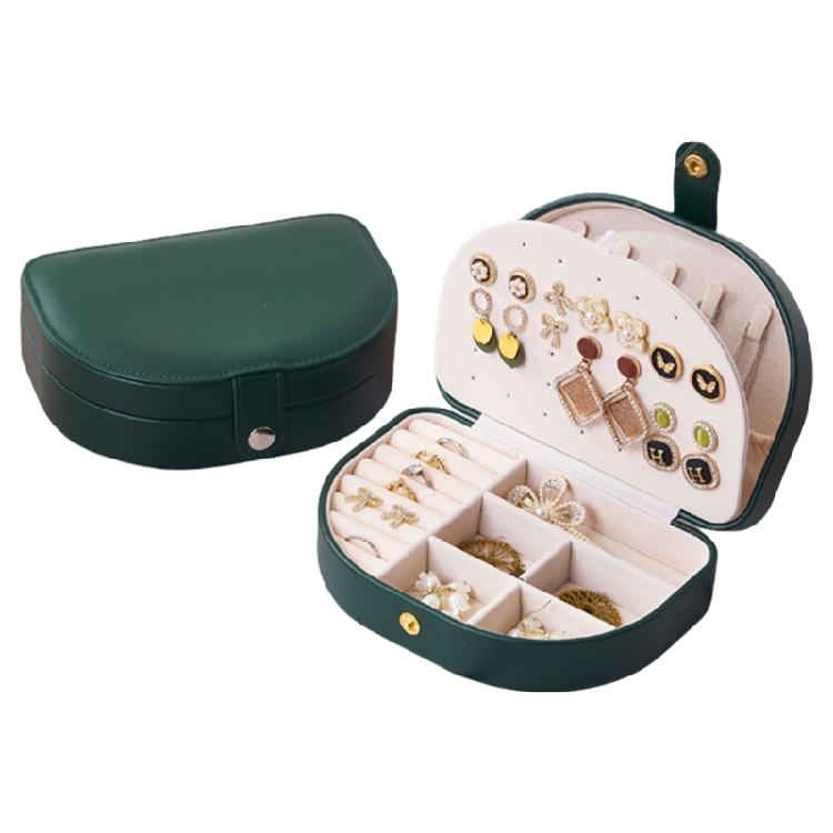 

Practical Sturdy Leather Jewelry Container Drawers Home Accessory Portable Decoration for Collectors and Enthusiasts темно-зеленого