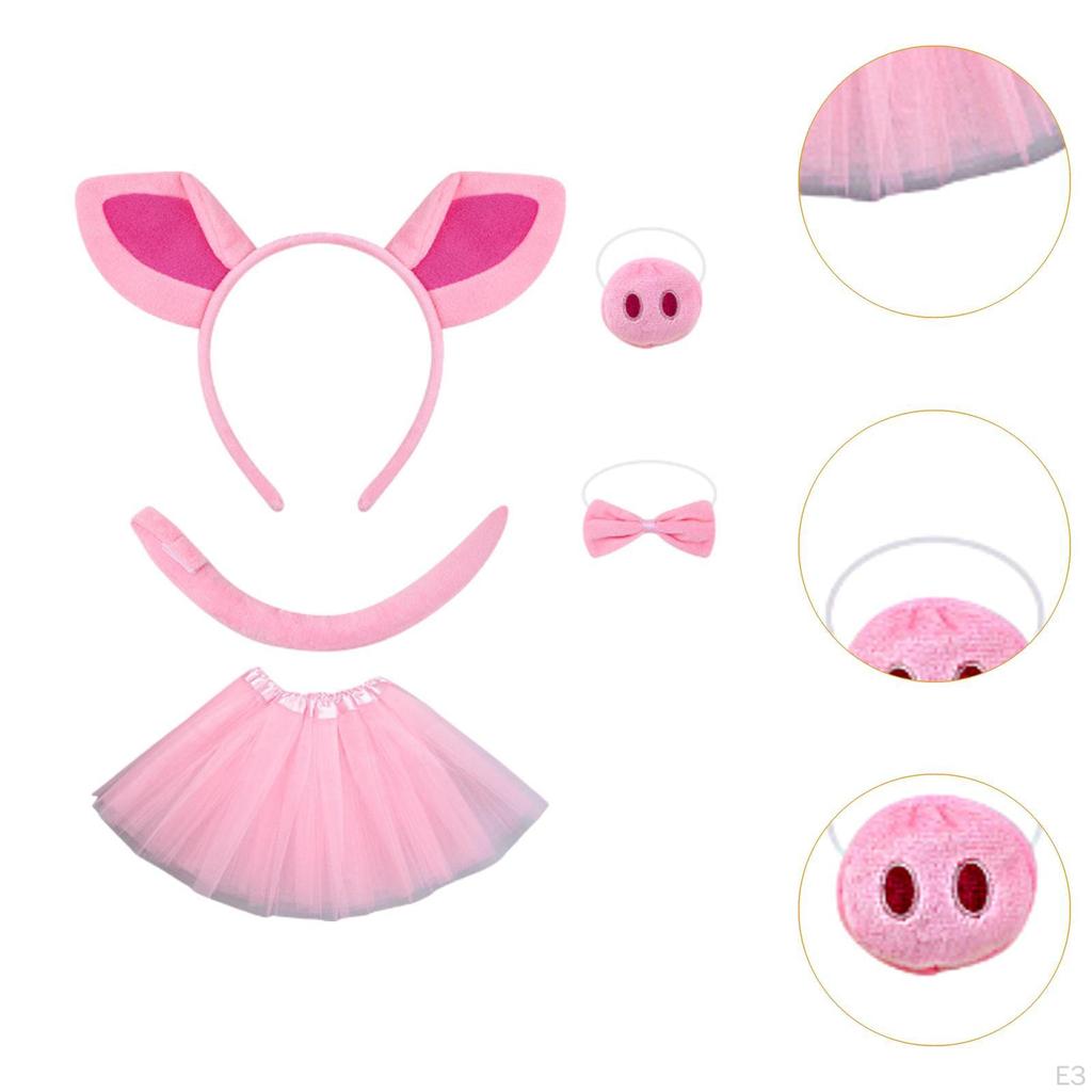 Pig Costume Set Animal Cosplay Decoration for Stage Performances Carnival