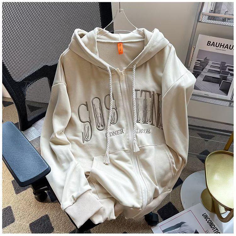 

Женский кардиган и худи оверсайз с американской буквенной графикой - Осень/Зима Корейский стиль 3XL абрикосовый