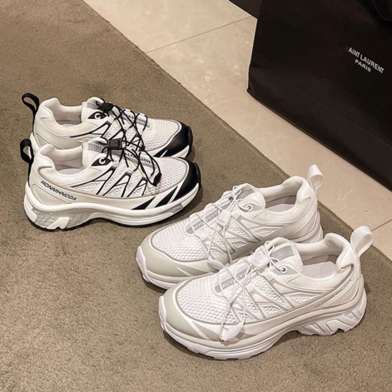 Women's All-match Casual Color Matching Thick Sole Height-enhancing Lightweight Sports Style Drawstring Dad Shoes